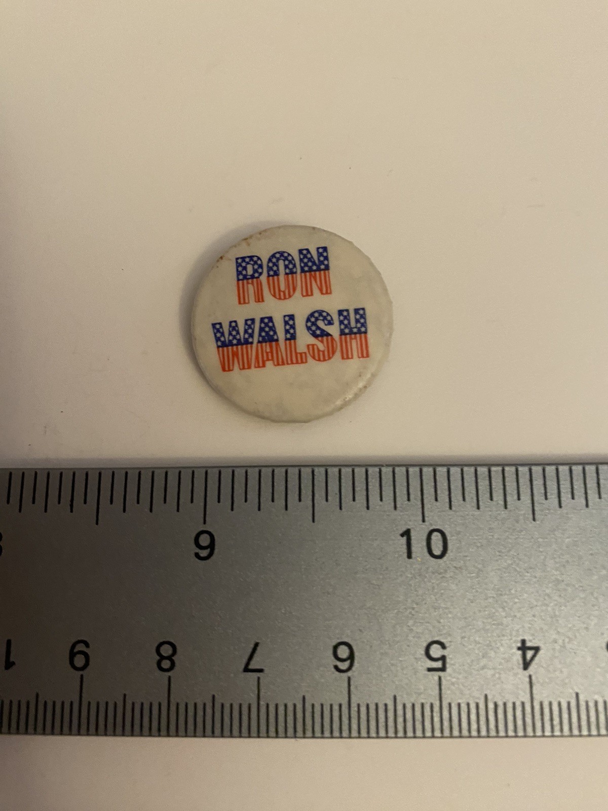 Ron Walsh Pin Back Button P92