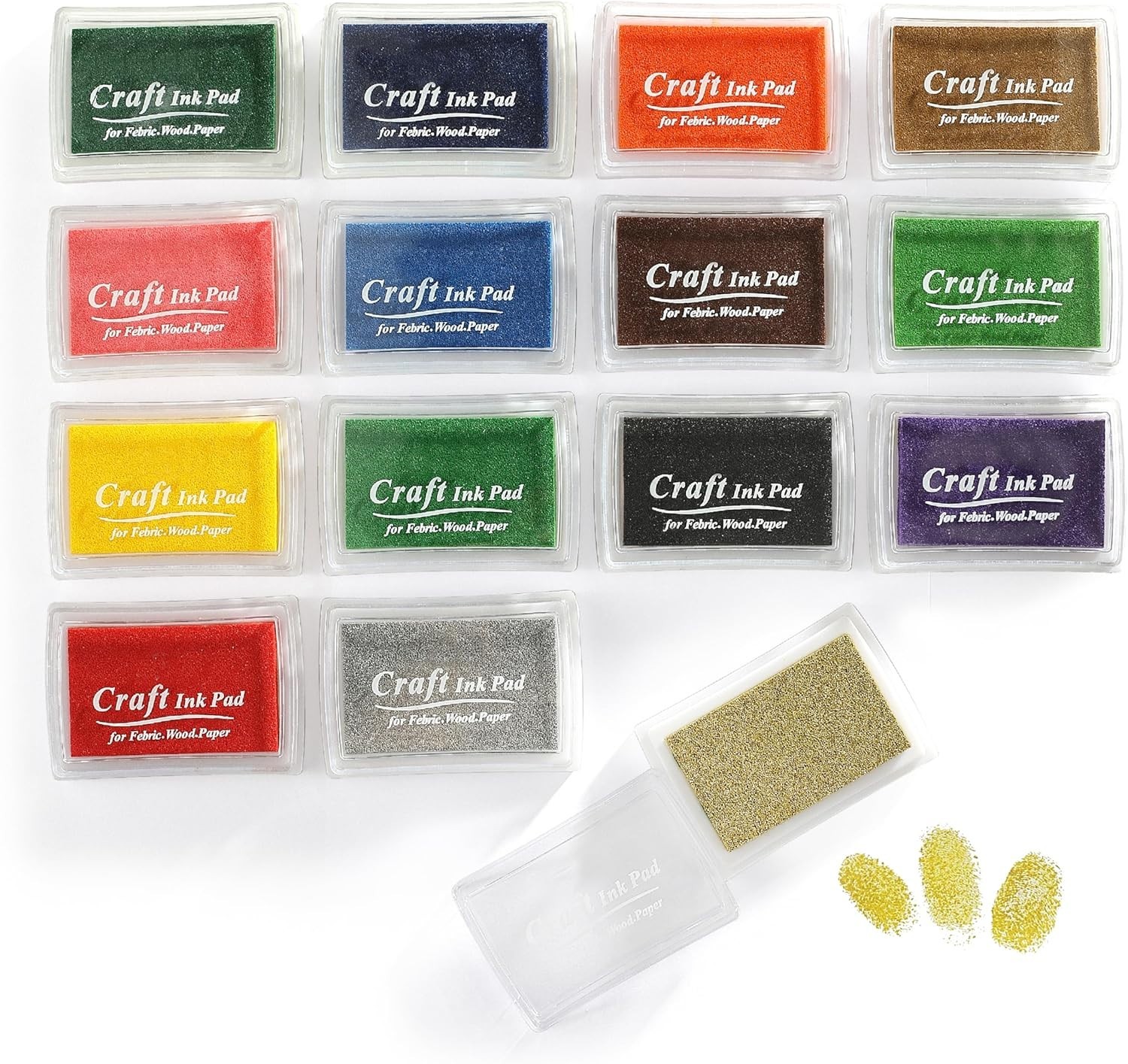 15 Ink Pads in Vibrant Colors for Stamps DIY Crafts Card Making Scrapbooking New