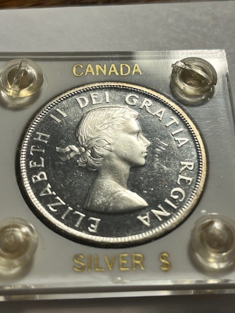 1955 Canada 1 Dollar/Silver/PL/Capital Holder/Unc++ #17711-2