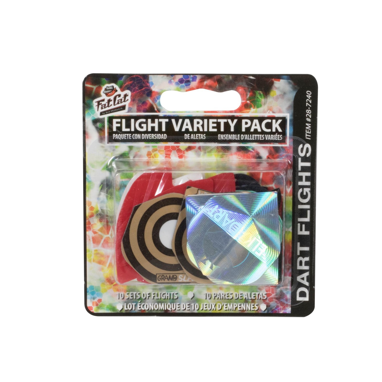 Assorted Poly Pro Dart Flights: 10 Sets of Standard Flights, 30 Pieces