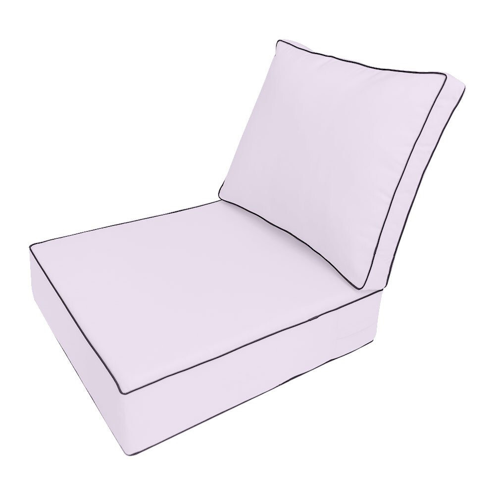|SLIPCOVER ONLY| Outdoor Contrast Piped Deep Seat Back Pillow Cover Medium AD107