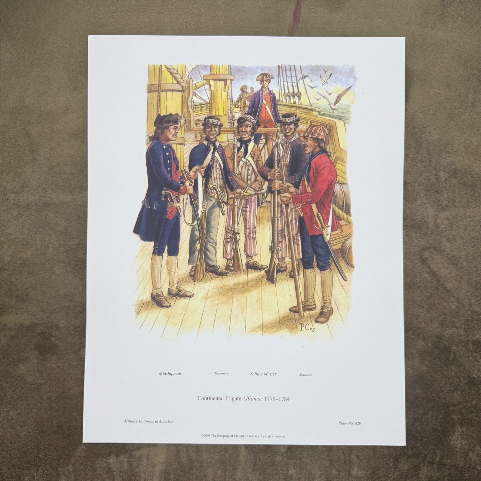 Plate 820 Continental Frigate Alliance 1779–1784 Uniform Plate