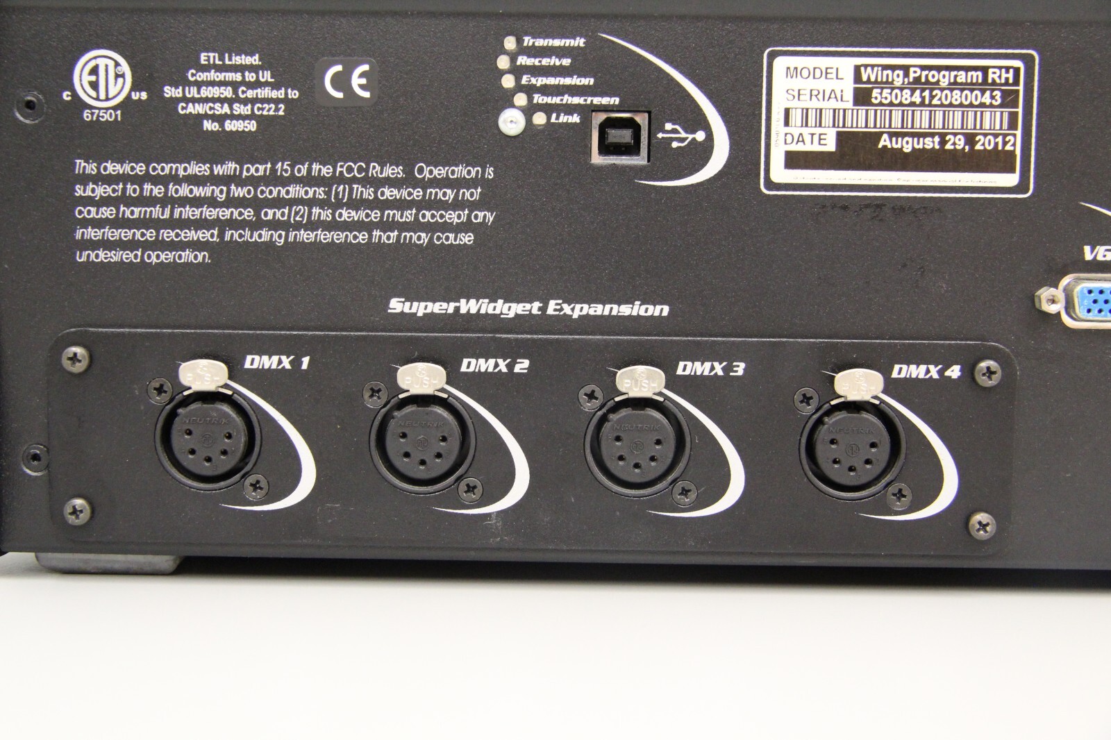High End Systems Roadhog 3 Programming Wing With RH 4 Universe SuperWidget Card