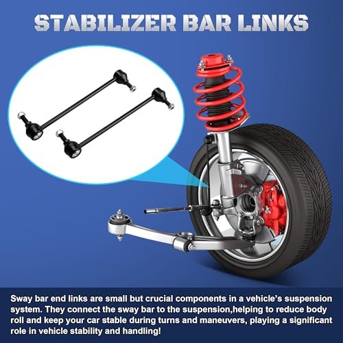K80252 Front Stabilizer Sway Bar End Links Compatible with 2004-2012 Chevy