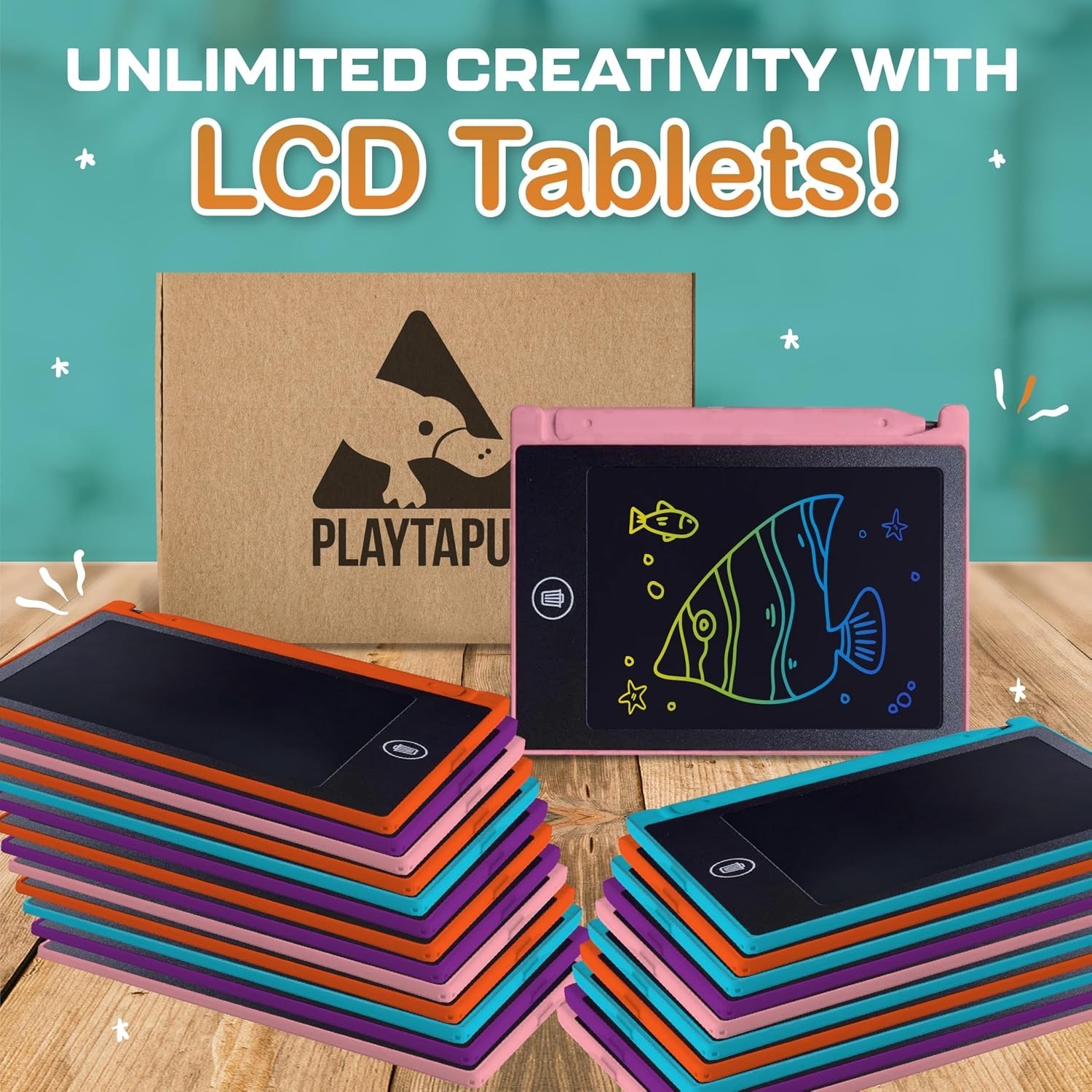 Versatile 4.5'' Kids LCD Writing Tablets - 24 Pack for Creative Learning Fun