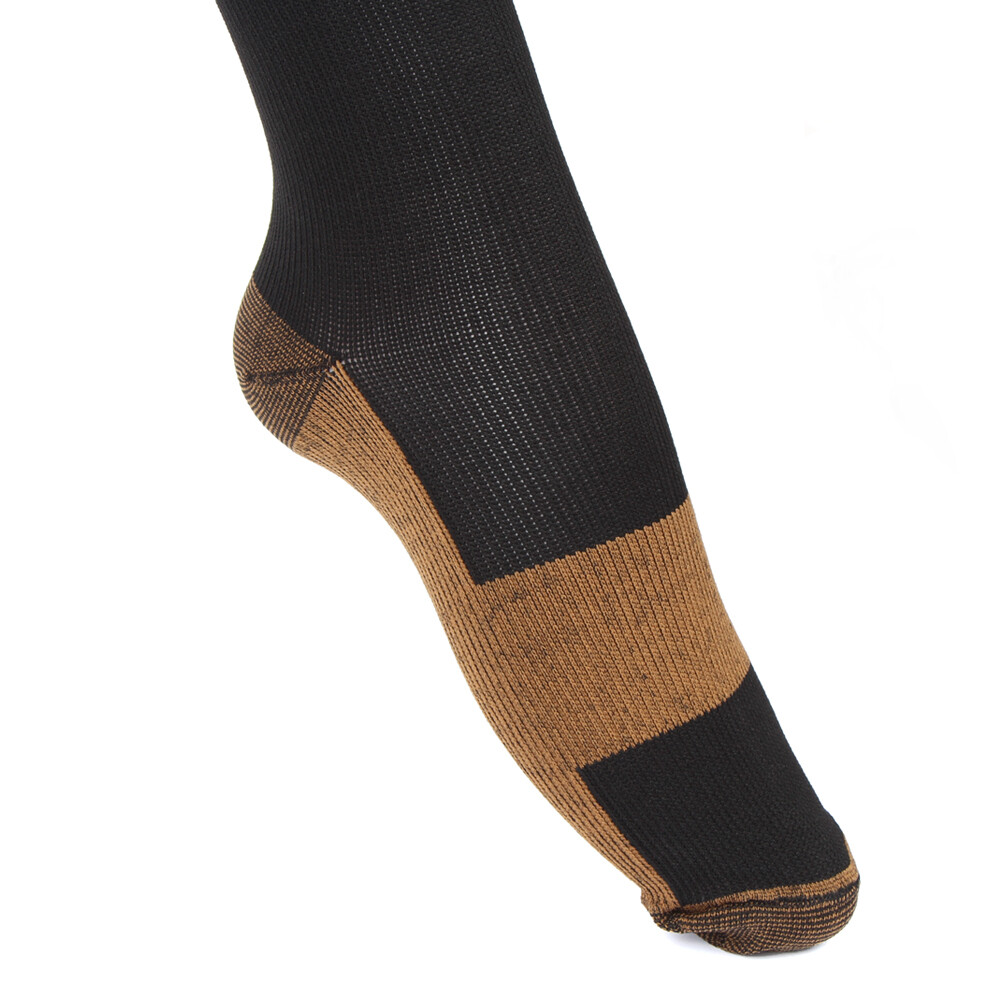 10 Pairs Copper Compression Socks 20-30mmHg Graduated Support Mens Womens S-XXL