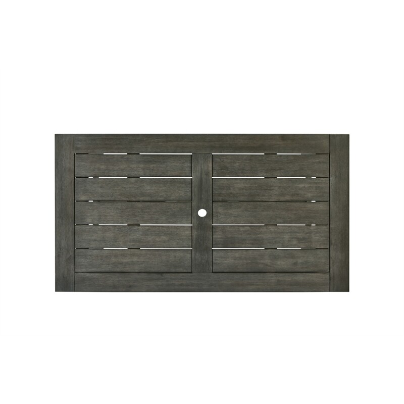 Best Quality Furniture Patio Dining Table in Rustic Gray Acacia Wood