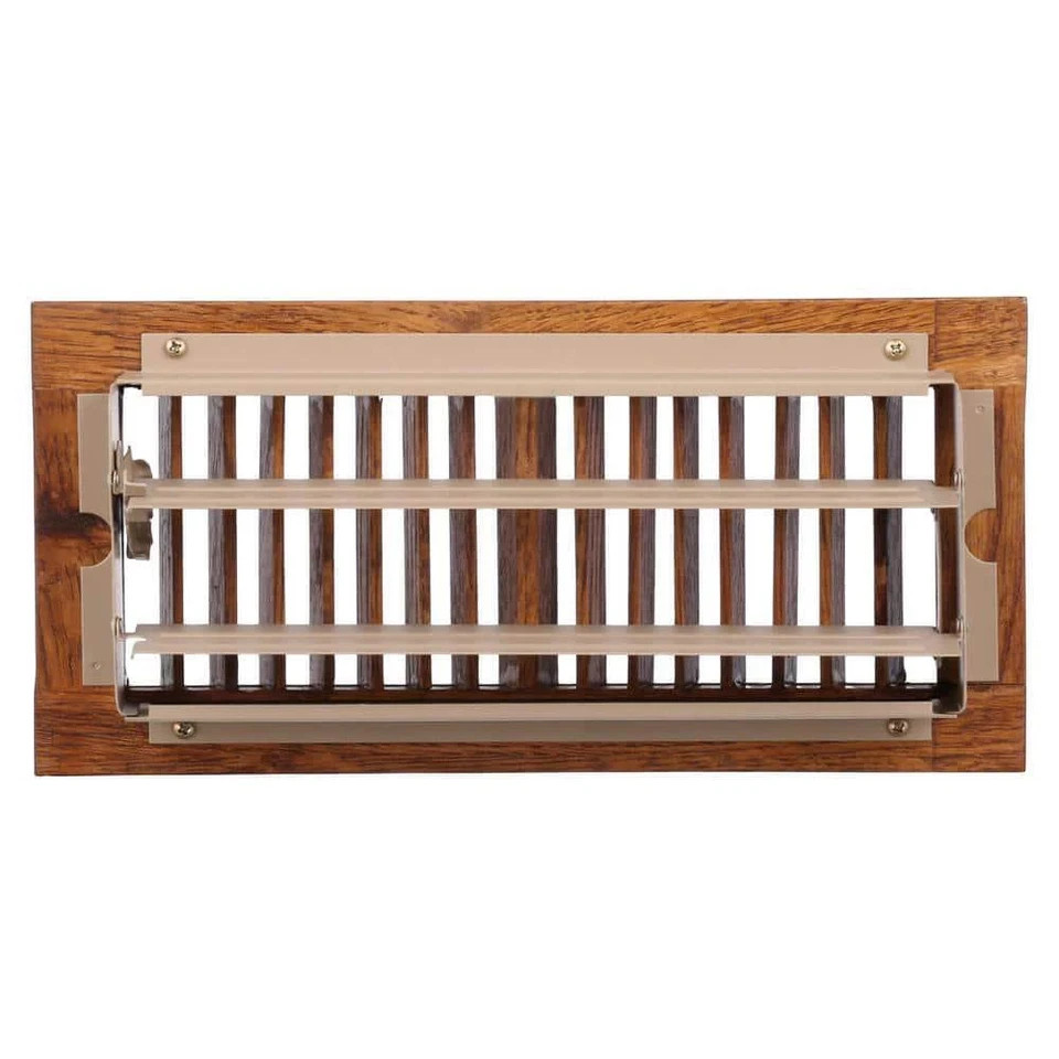 Solid Oak Cover 4 x10" Wood Floor Diffuser Register Vent HVAC True Air Kit Grate