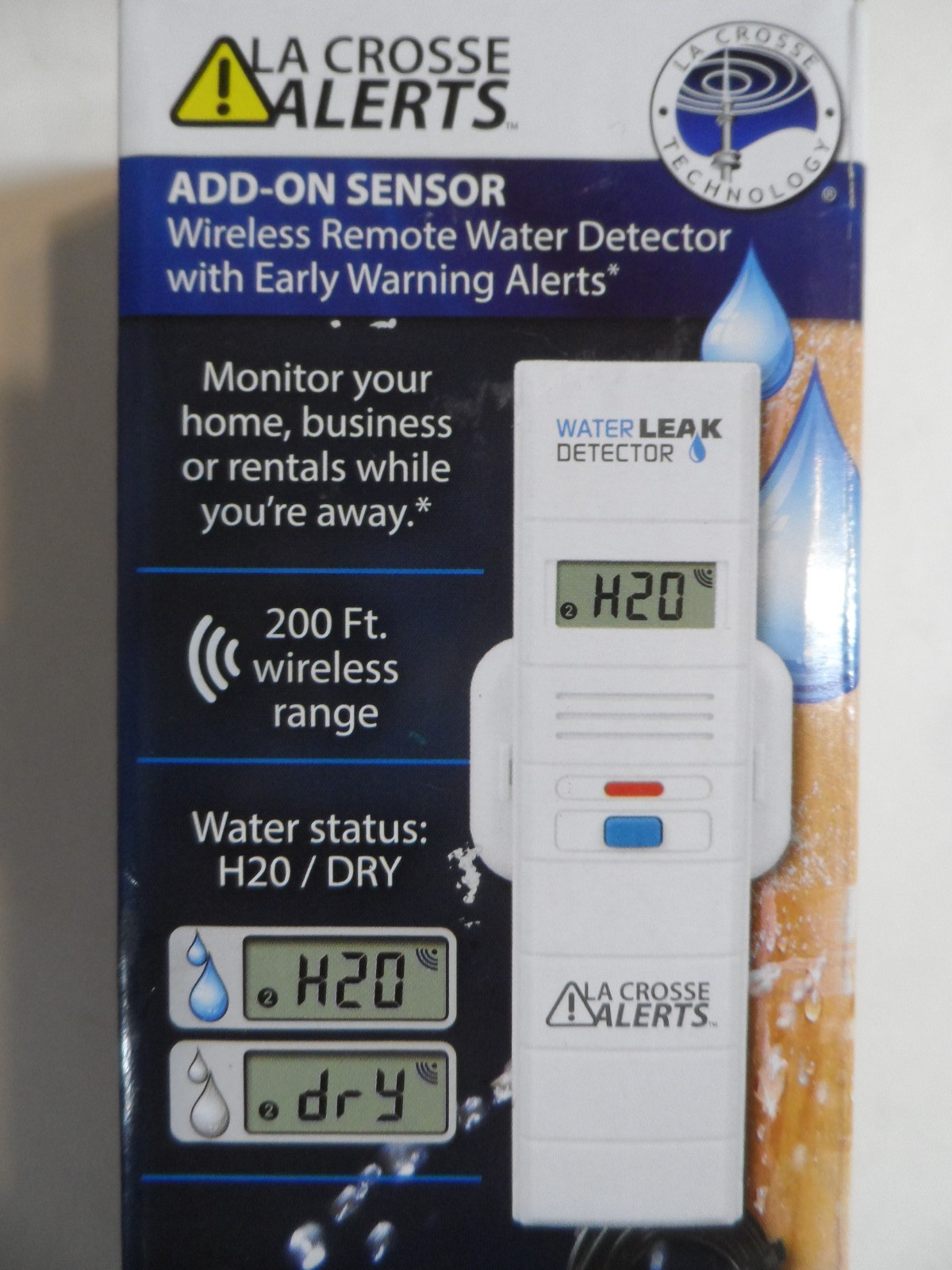 NEW - La Crosse Add-On Sensor Wireless Remote Water Leak Detector