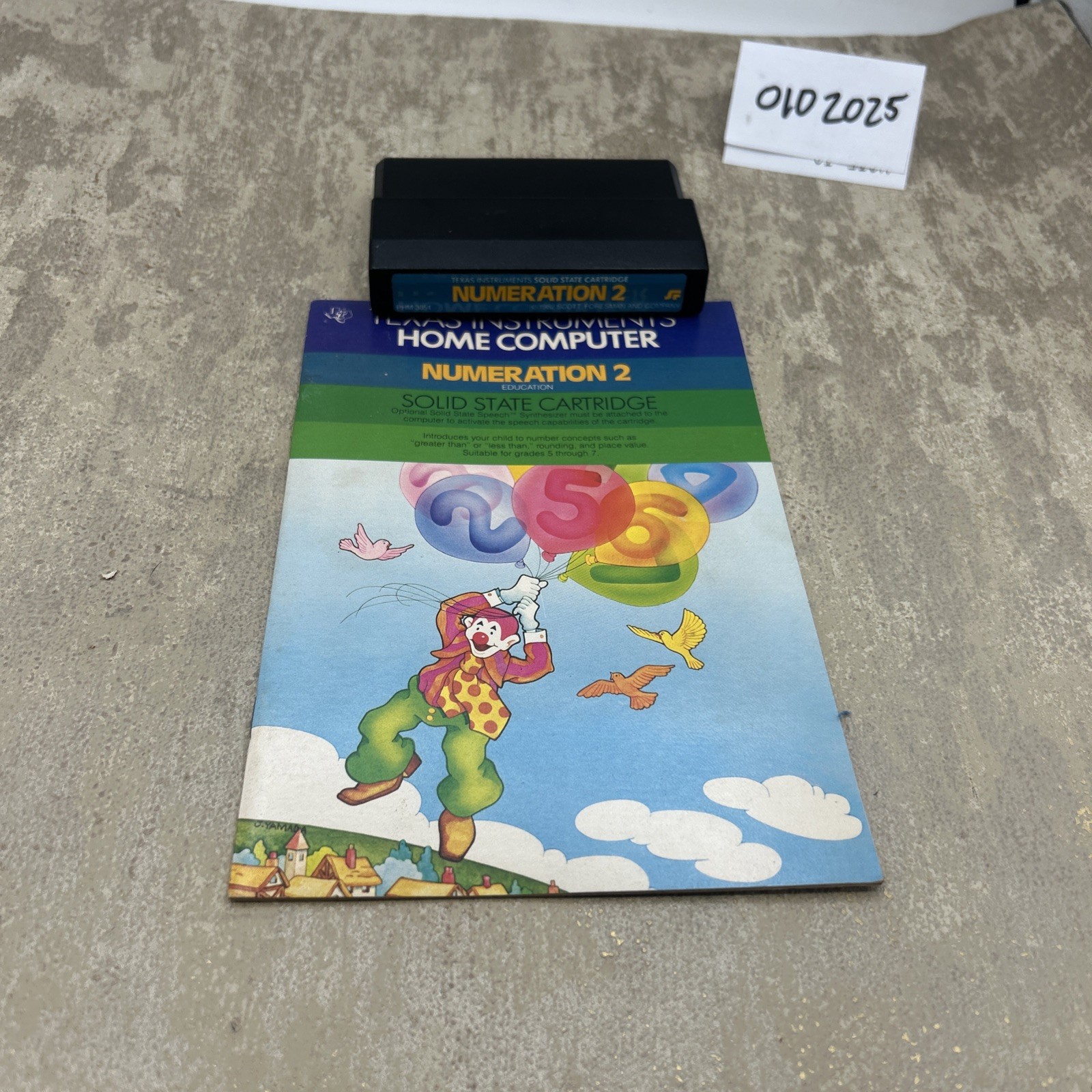 TEXAS INSTRUMENTS TI-99/ 4A NUMBERATION 2 CARTRIDGE AND MANUAL