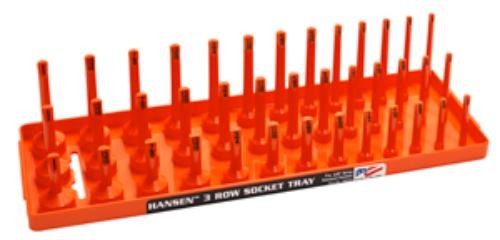 Hansen Global 38053 Xorange 3/8" Dr. Sae 3 Row Multi Length Socket Holder