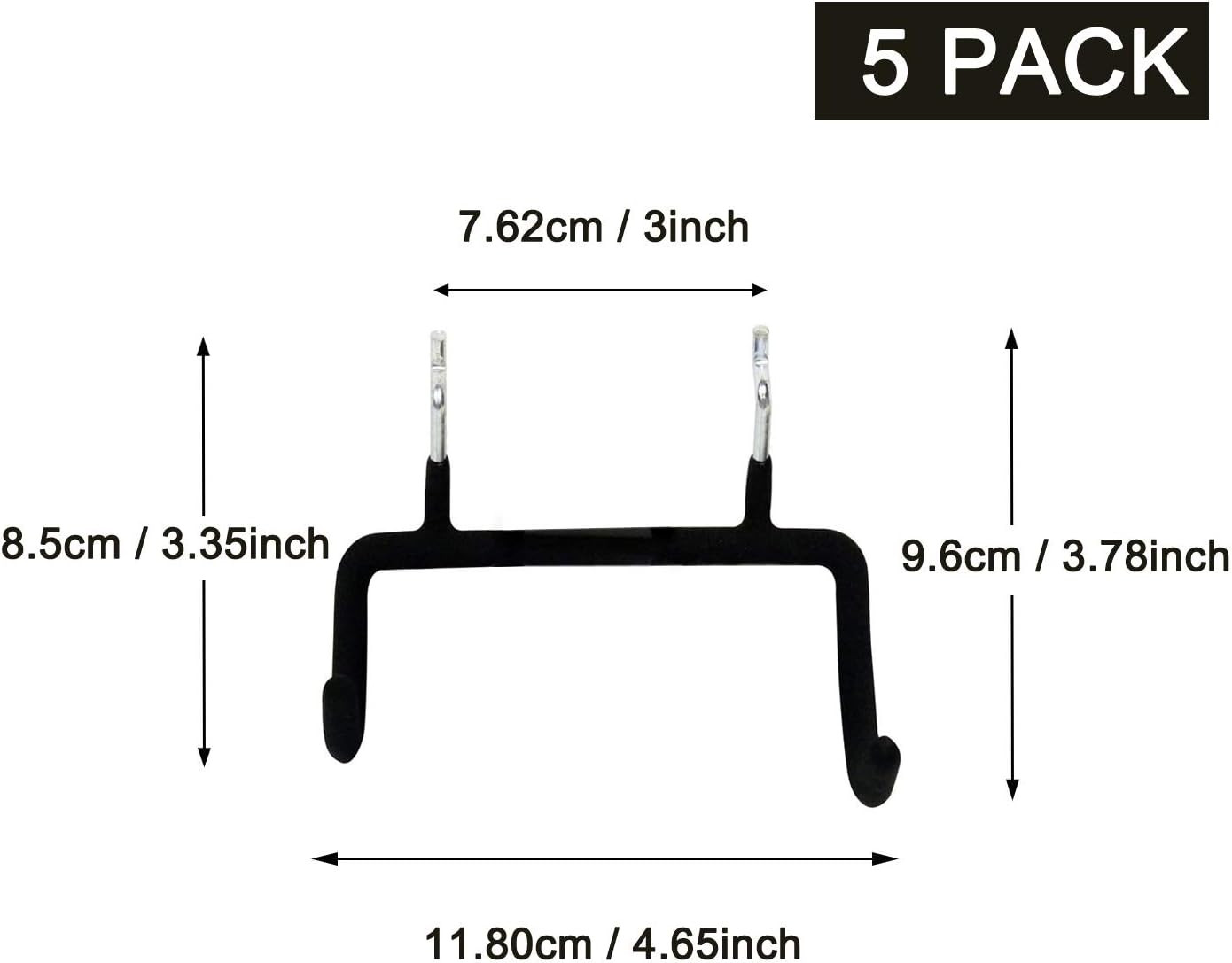 5PCS Pegboard Drill Holder with Double Hooks and Accessories Bag for Power Tools