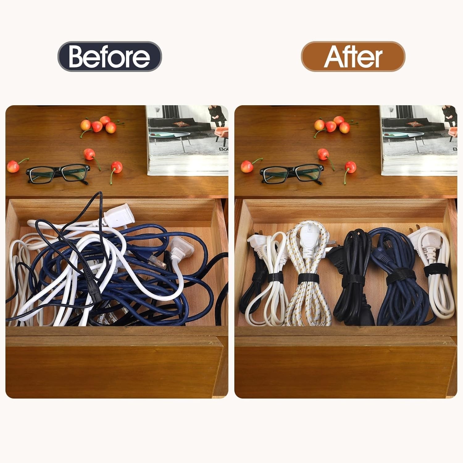 Versatile 200PCS Reusable Cable Ties: 4-10 Inch Adjustable Organization Solution