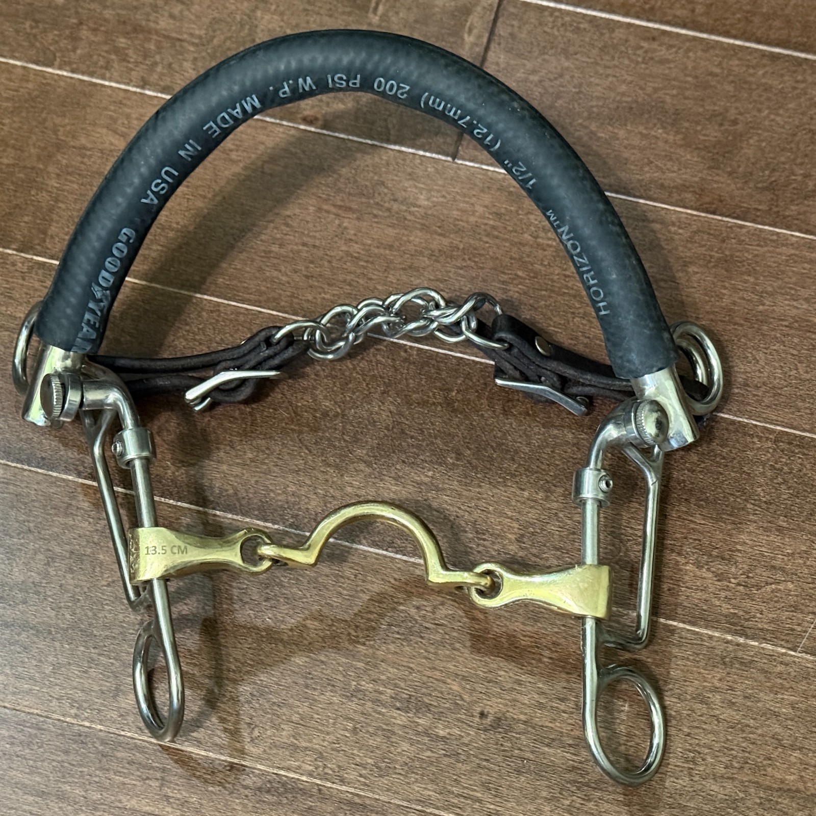 Used Jump'In Combination Hackamore Bit Copper Port for Horses