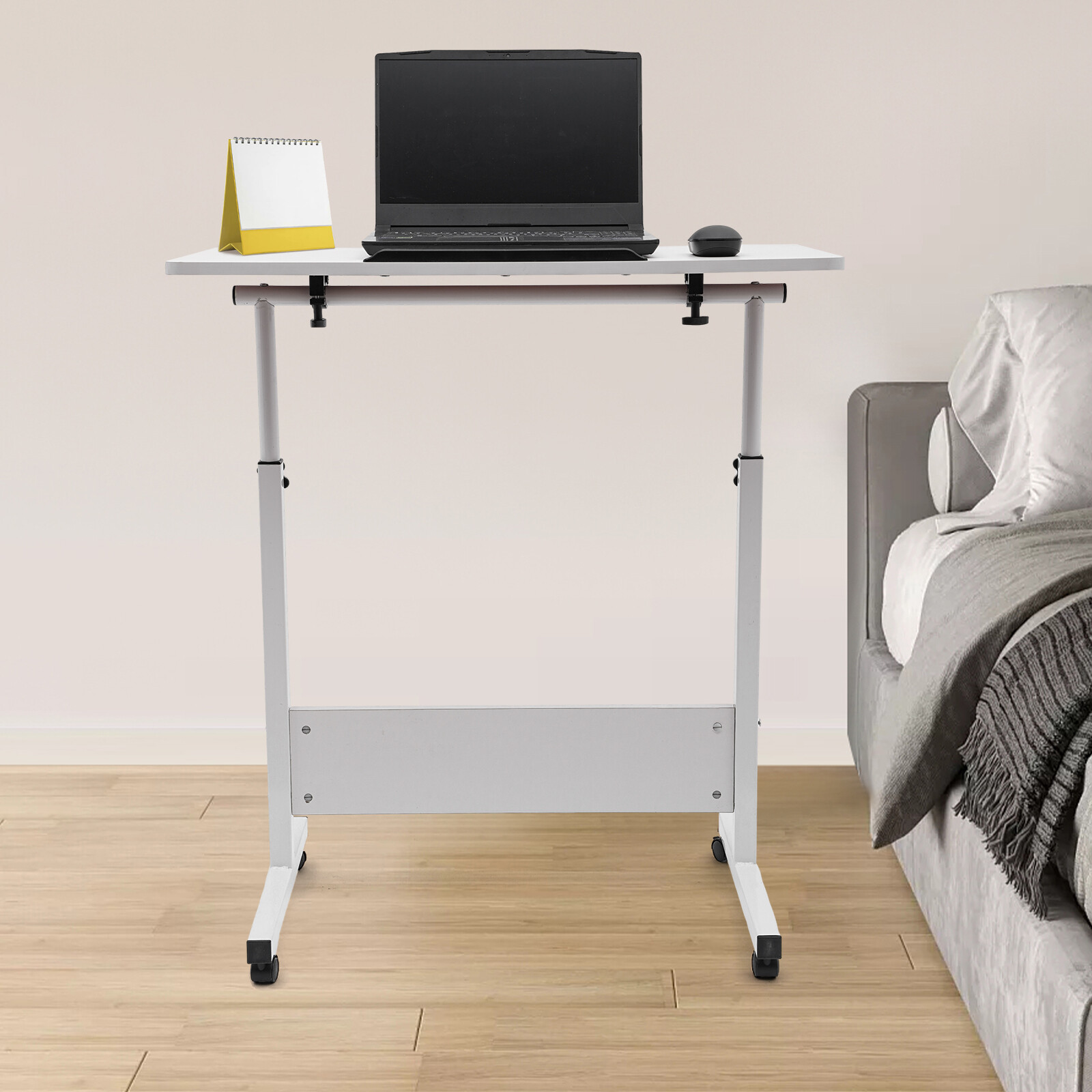 Adjustable Height Standing Desk Moveable Laptop Desk Write Table Computer Stand