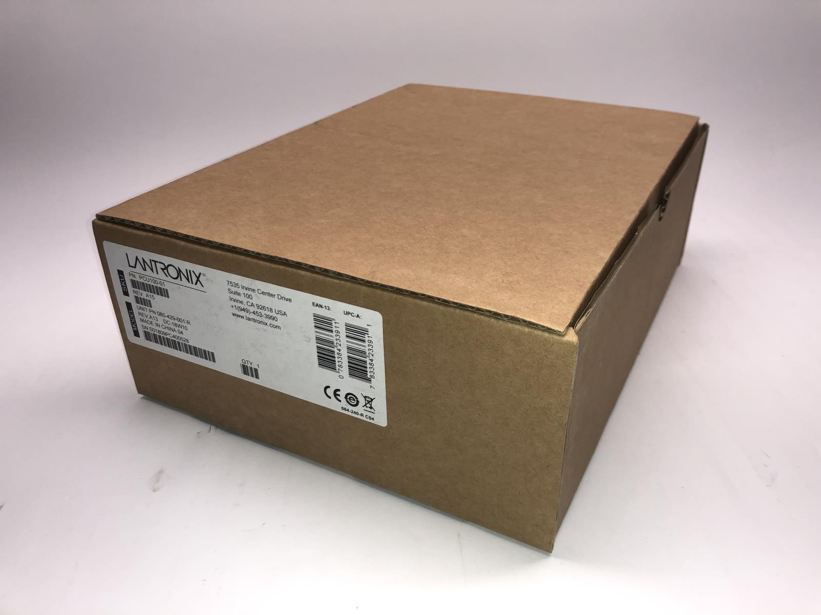 Lantronix PCU100-01 Single Port Power Control Unit / 080-429-001-R  - BRAND NEW