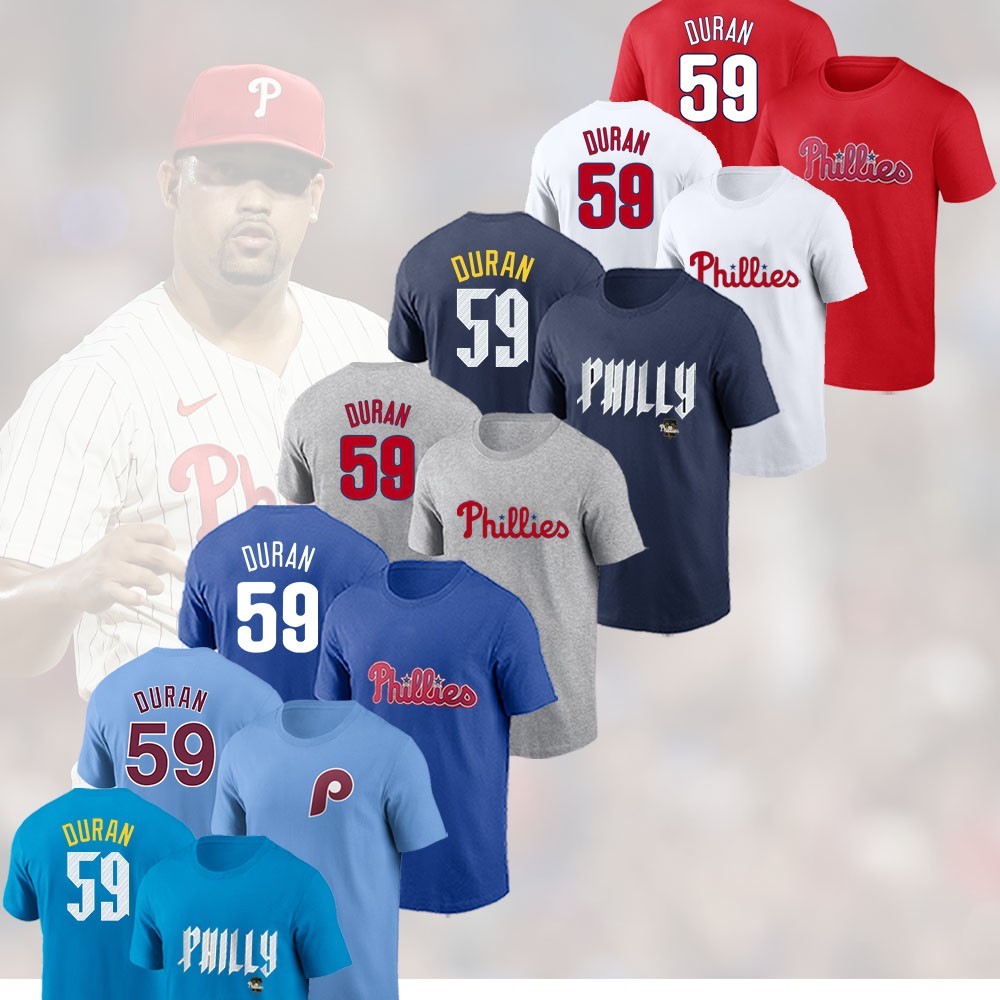 NEW DEAL!  JHoan Duran #59 Philadelphia Phillies Player Name & Number Fans Gift