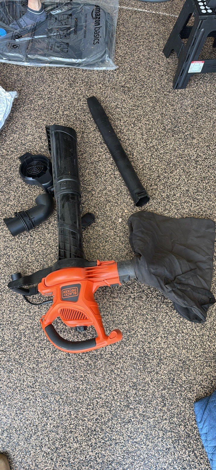 BLACK+DECKER BV6000 Leaf Blower/Vacuum Combo Corded Electric Orange Bag