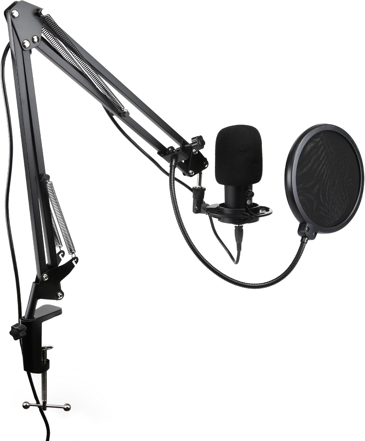 EAM-9051 USB Gaming & Streaming Condenser Microphone with Pop Filter, Shock Moun