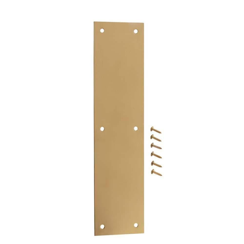 Everbilt 3.5" x 15" Bright Brass Push Plate
