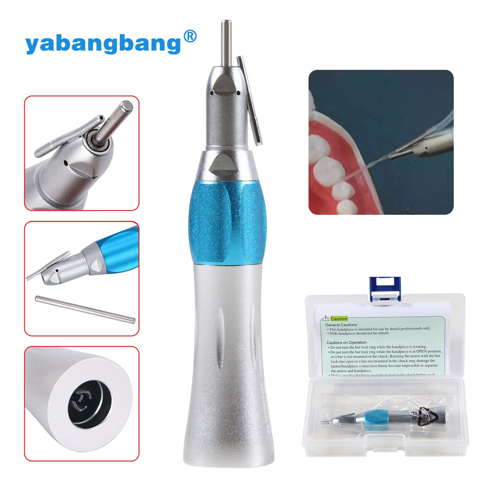Surgical Dental Straight Handpiece 1:1 NoseCone External Irrigation Low Speed OR