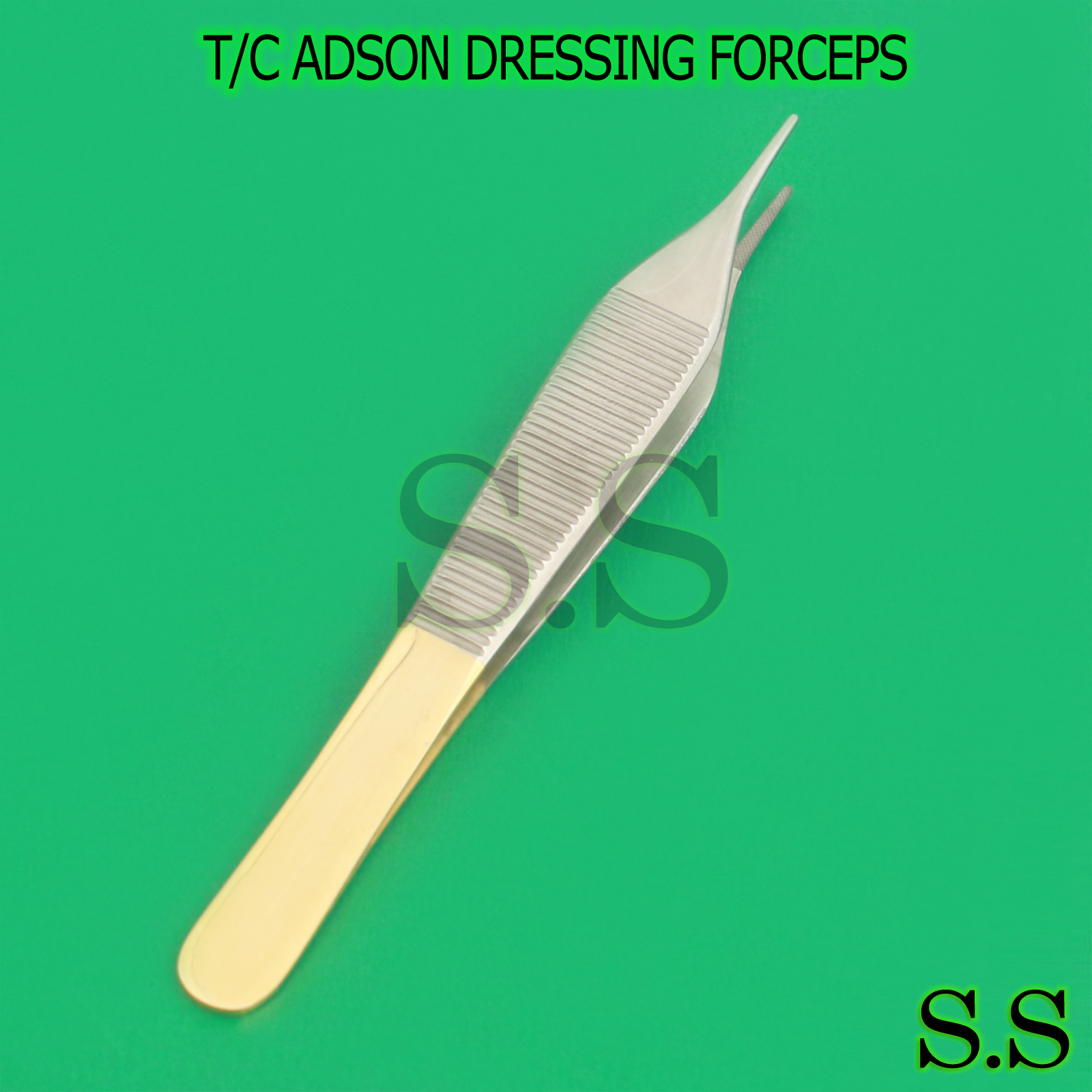 T.C TC TUNGSTEN CARBIDE ADSON NON TOOTHED SERRATED TISSUE FORCEPS TWEEZERS 12cm