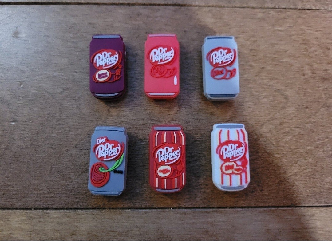 Lot Of 6 Dr Pepper Shoe Charms