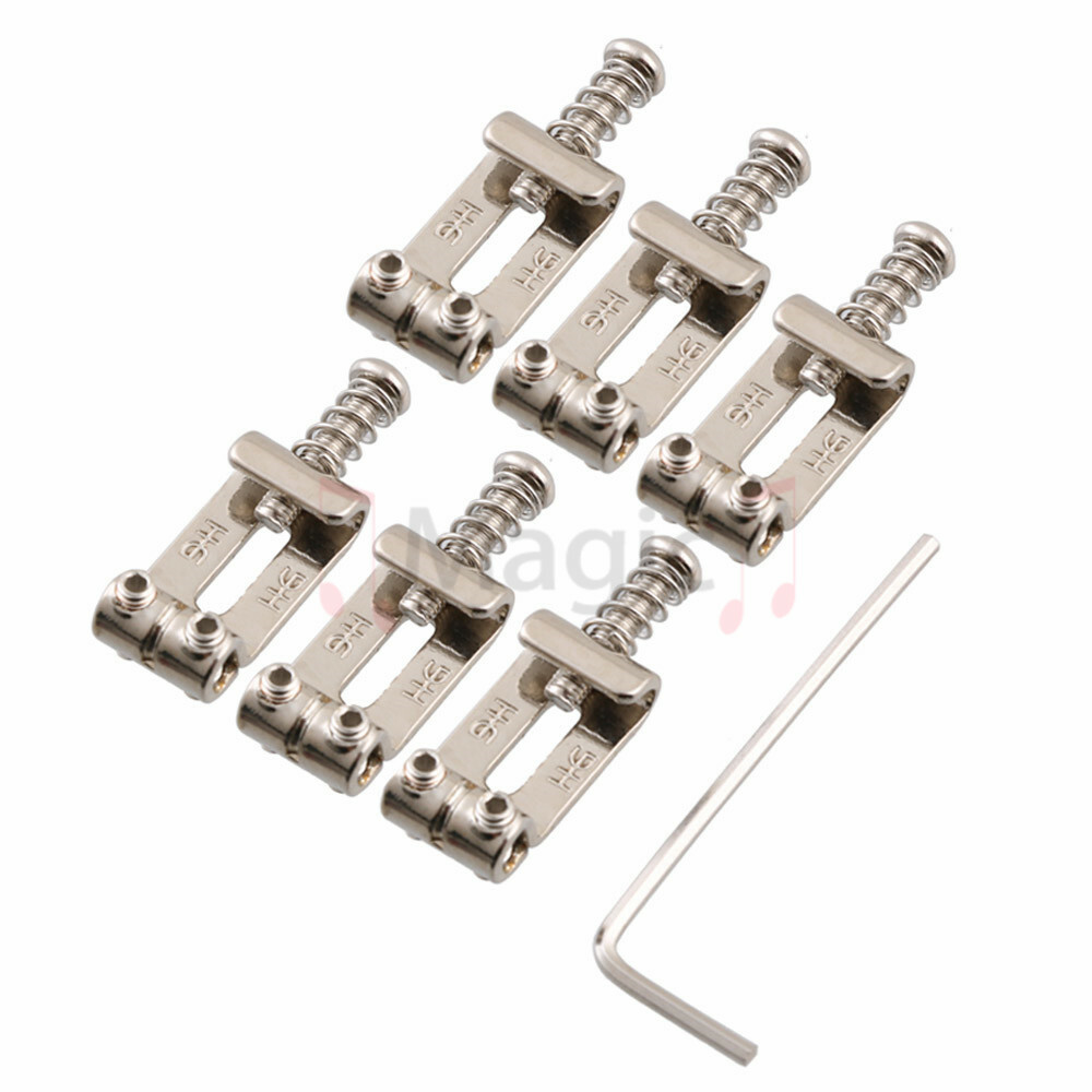 6PCS Guitar Bridge Tremolo Saddles for Fender Strat Tele Electric Guitar