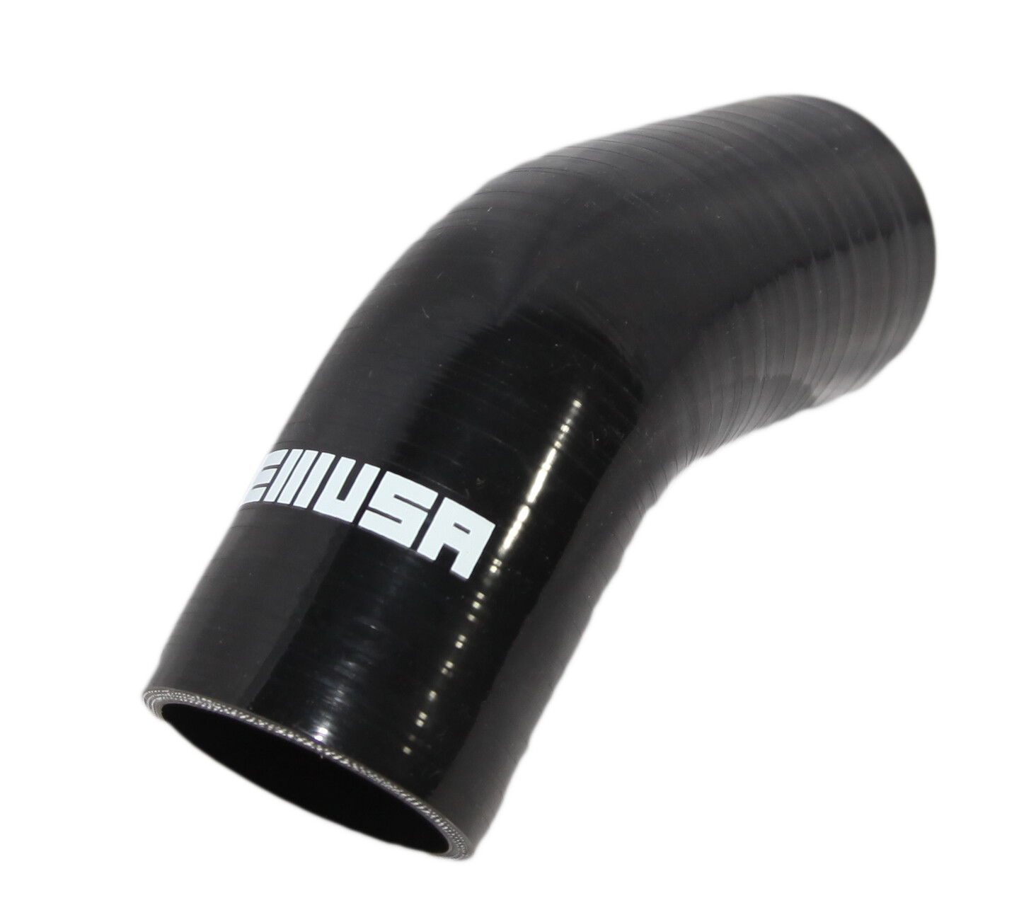 10SET Universal BLACK 4PLY 1x45 Degree 2.5"ID Silicone+2xStainles Steel T-clamp
