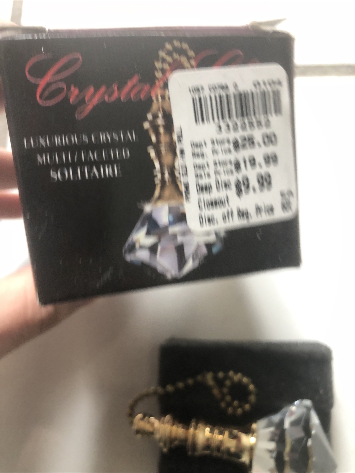 crystal clear ceiling fan & lamp pull Crystal Multi Faceted solitaire