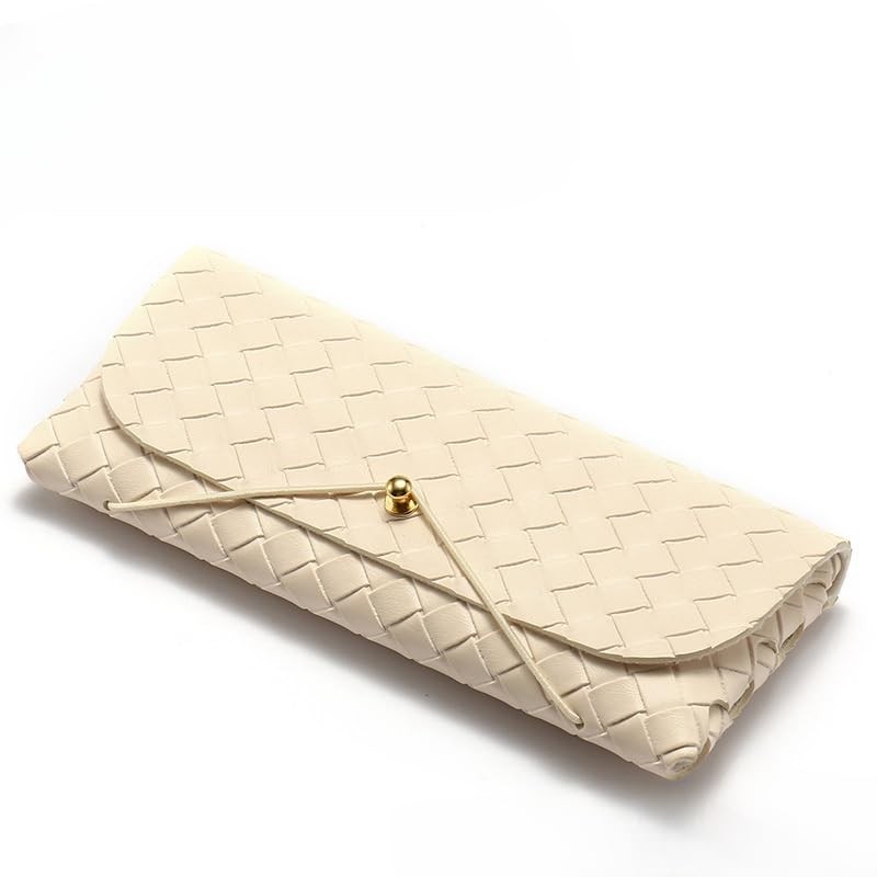 Portable Leather Glasses Case Anti-pressure Glasses Bag Coin Purse White