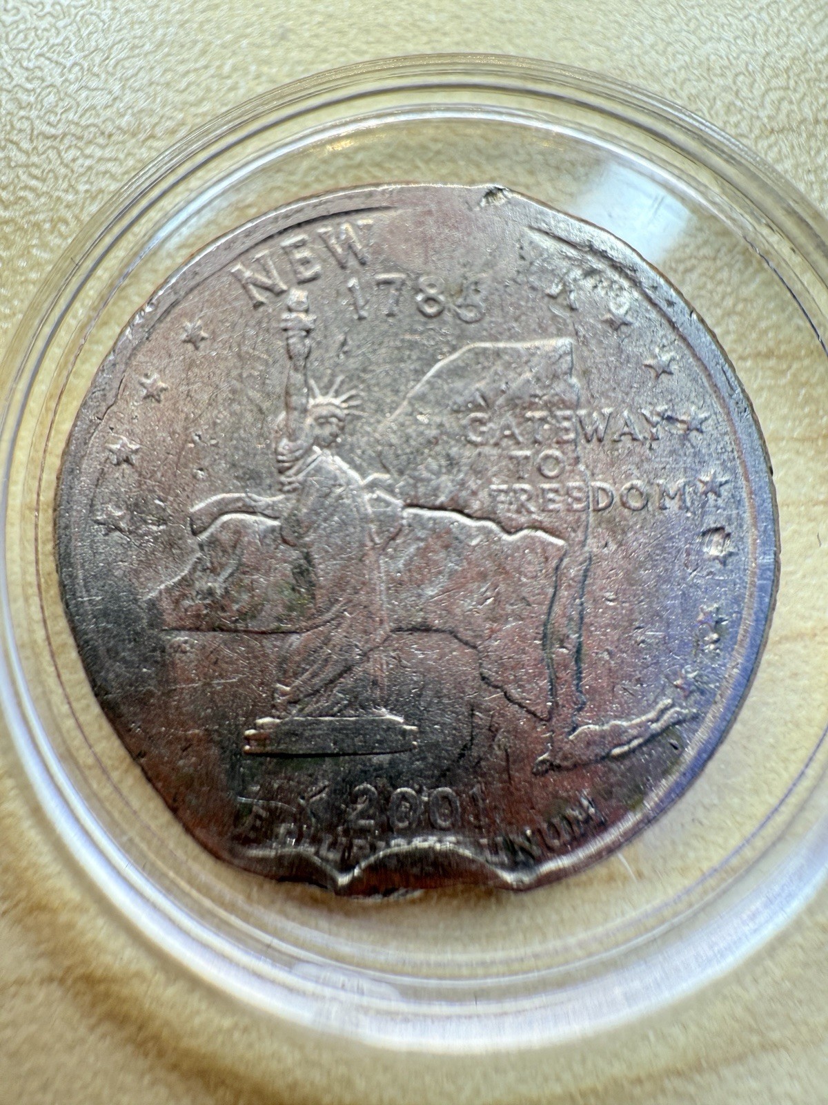 2001 New York Quarter With MAJOR Errors From Mint On Front And Back!!! RARE