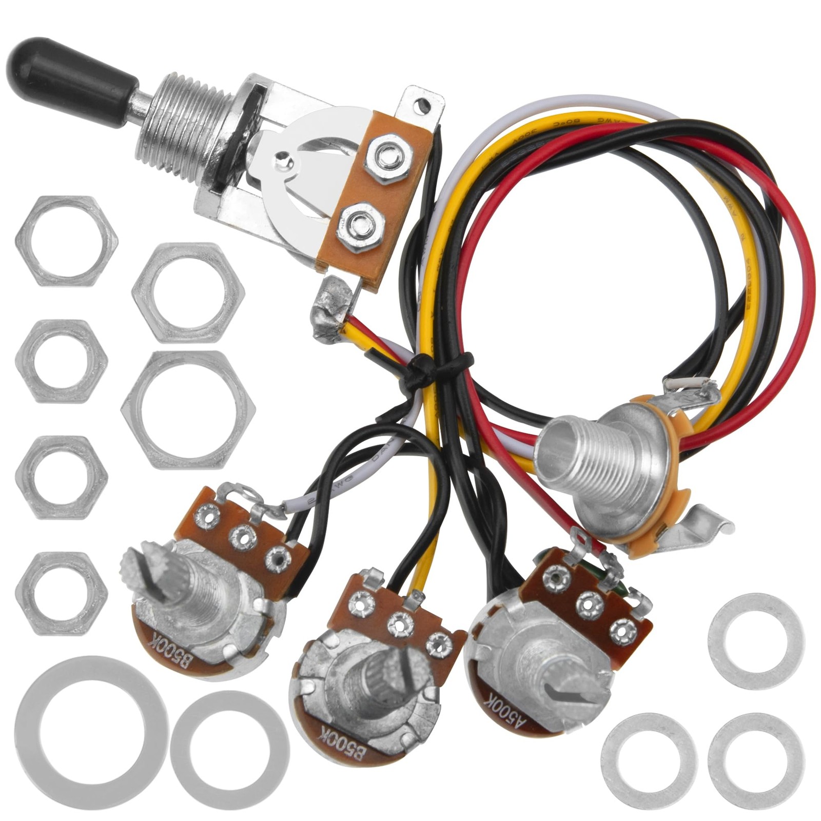1Pcs Yootones Electric Guitar Wiring Harness Kit 2 Volume 1 Tone 3 Way...