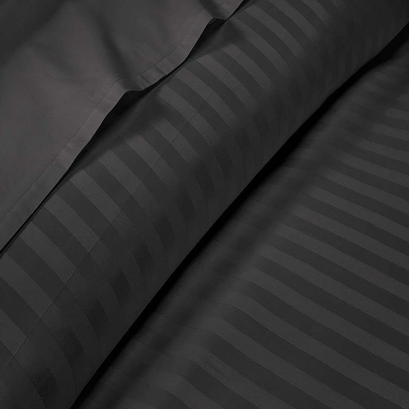 Extra Deep Pocket 6 PCs Sheet Set 1000 Count 100% Cotton Gray Stripe