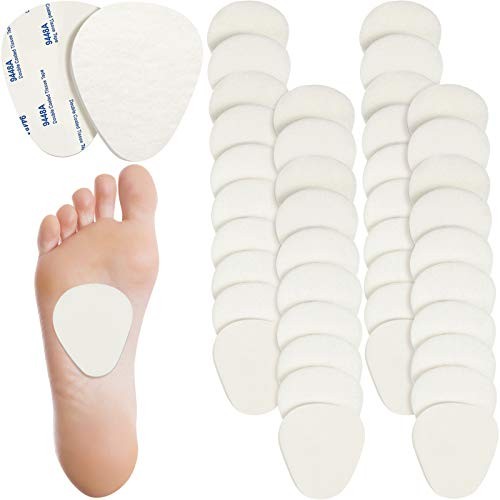 40 Pcs Metatarsal Pads for Men Women 1/4 Inch Thick, Ball of Foot Pain Relief...