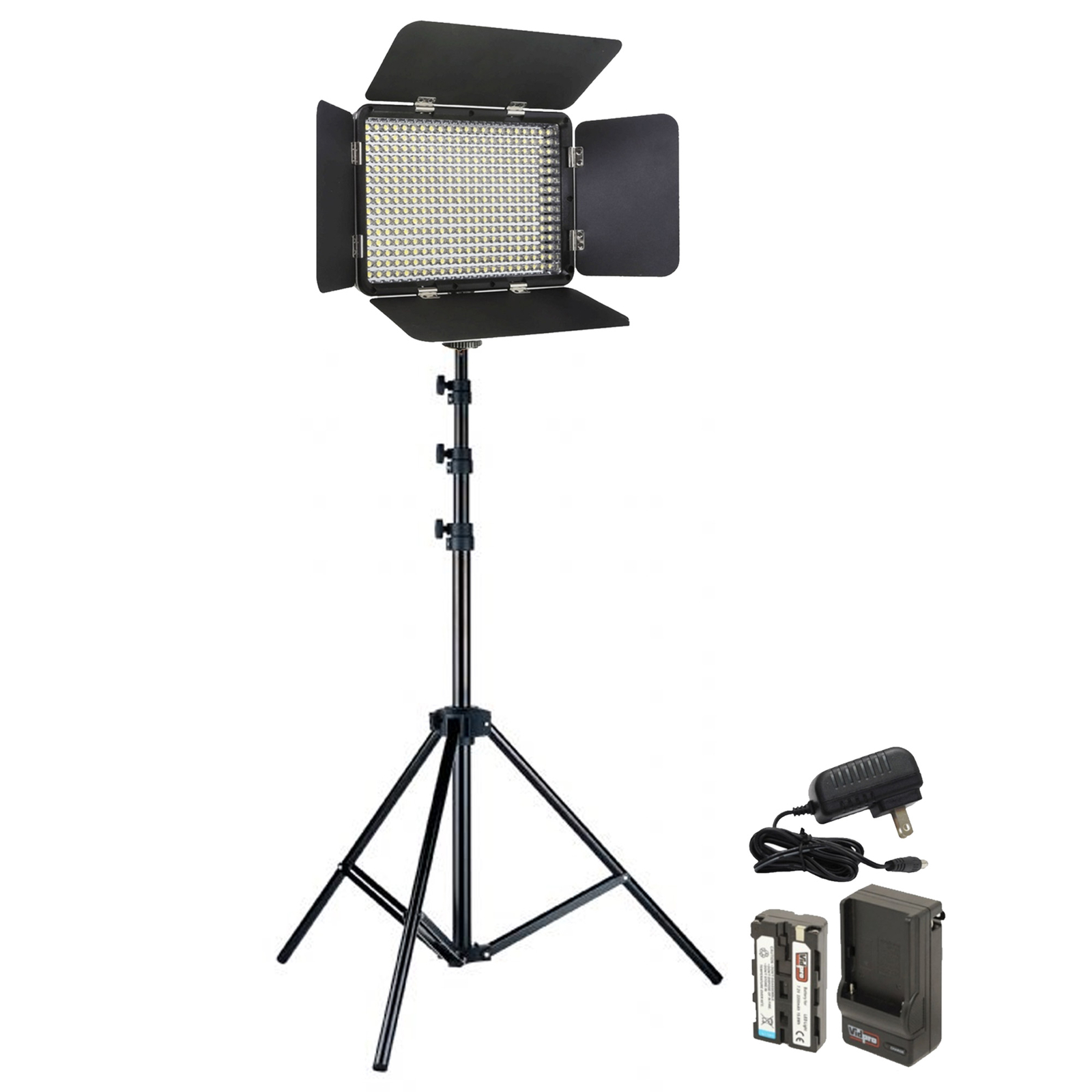 Vidpro LED-330X Varicolor Video Light Kit + Tabletop 27" Adjustable Light Stand