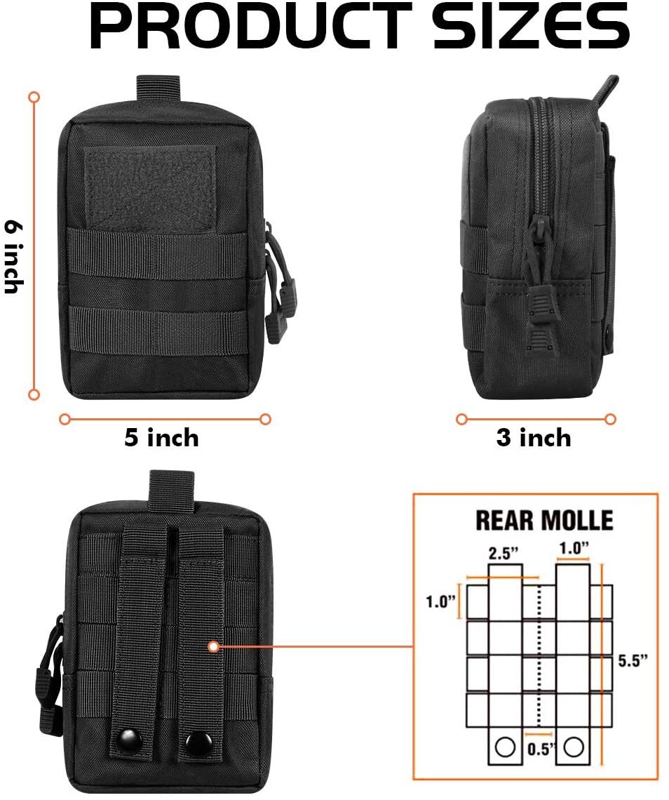 Tactical Molle Pouch Small Tools Storage Bag Compact Utility EDC Waist Bag Pack