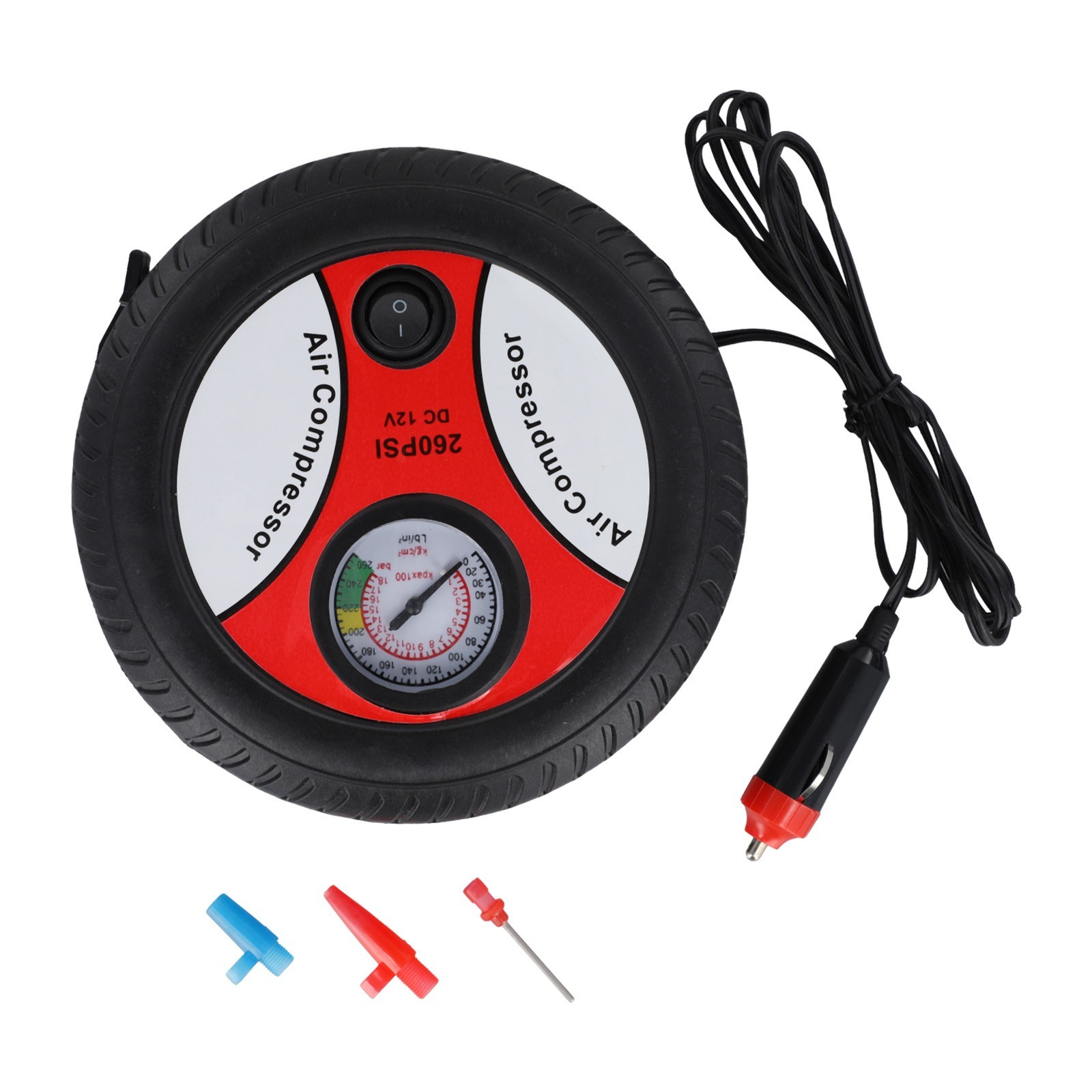 Suitable for Car Tires 12V Portable Air Compressor Wheel Inflator Pump