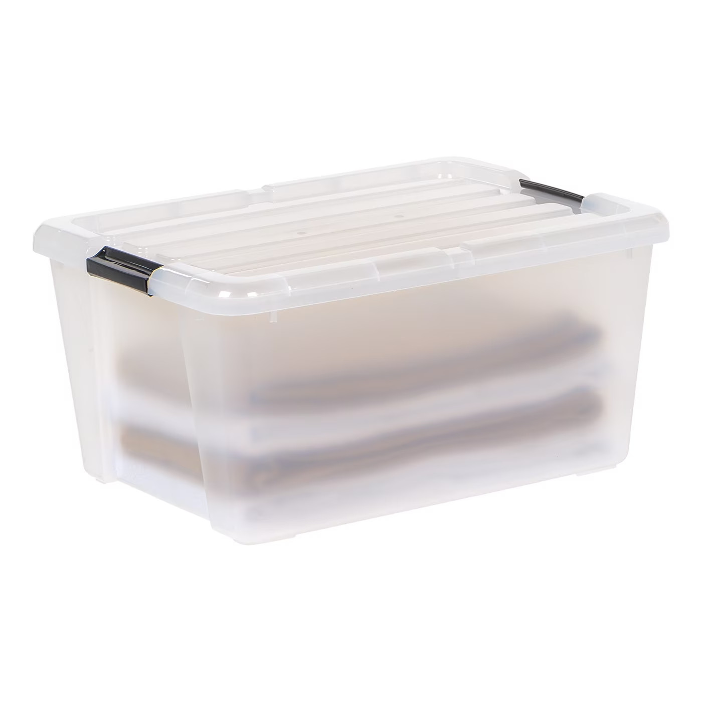60QT Plastic Storage Bins w/ Lids Stackable Storage Totes (4-Pack)