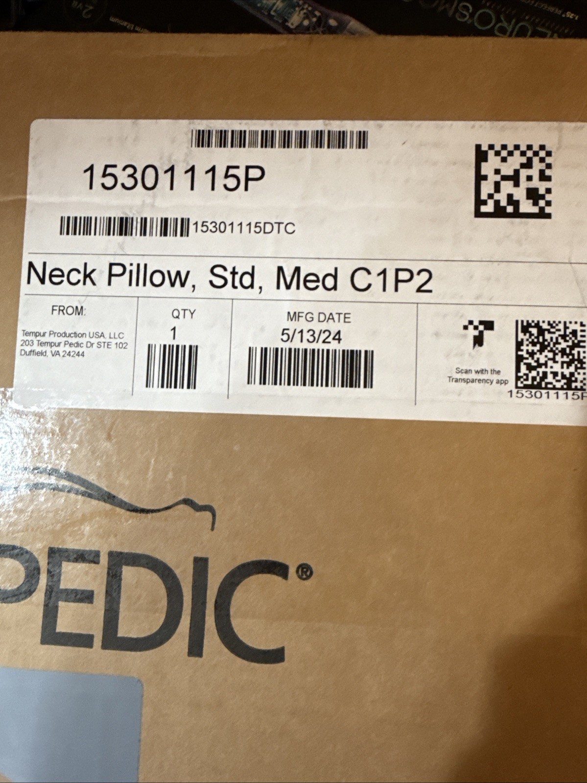Tempur-Pedic TEMPUR-Ergo Neck Pillow, Standard, Medium, White