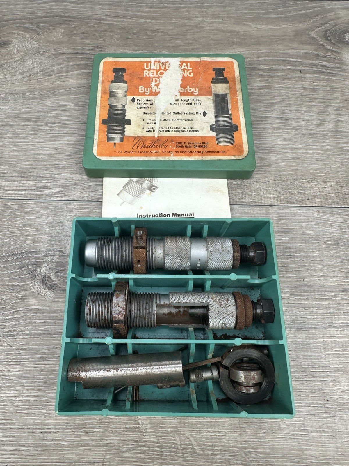 Vintage 340 Weatherby Dies Universal Reloading Die Set FL-N Sizer