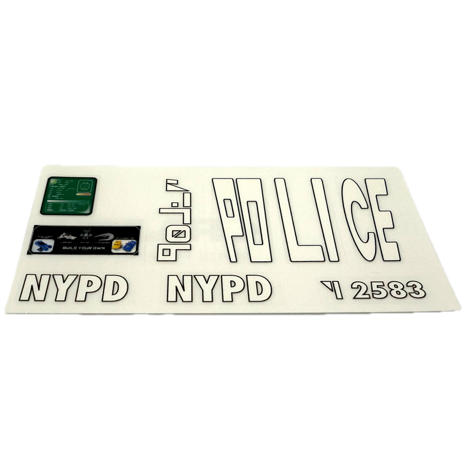 Custom Stickers for MOC 5th Fifth Element Police Car