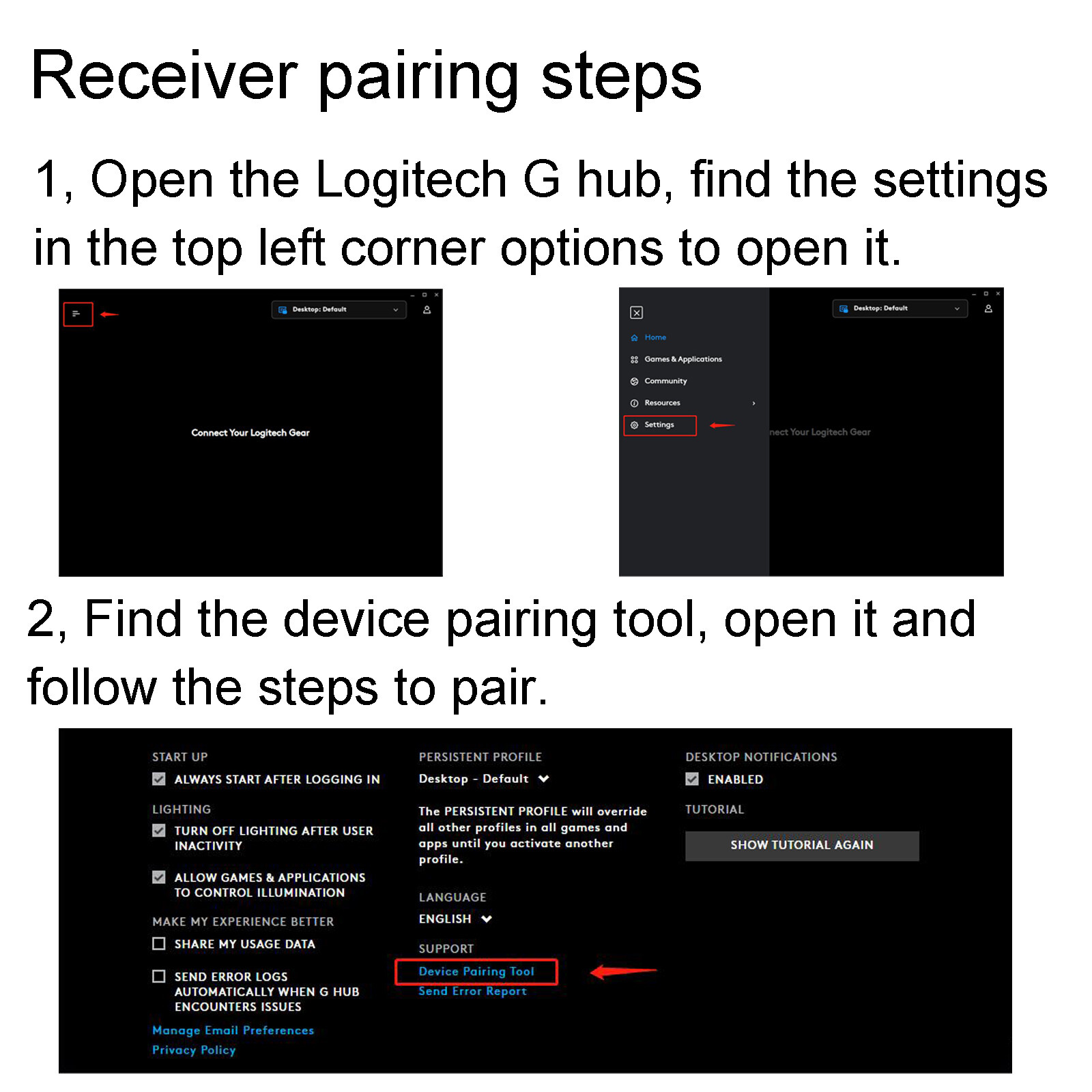 New USB Dongle Mouse Receiver Adapter for Logitech G502 X PLUS LIGHTSPEED Mouse