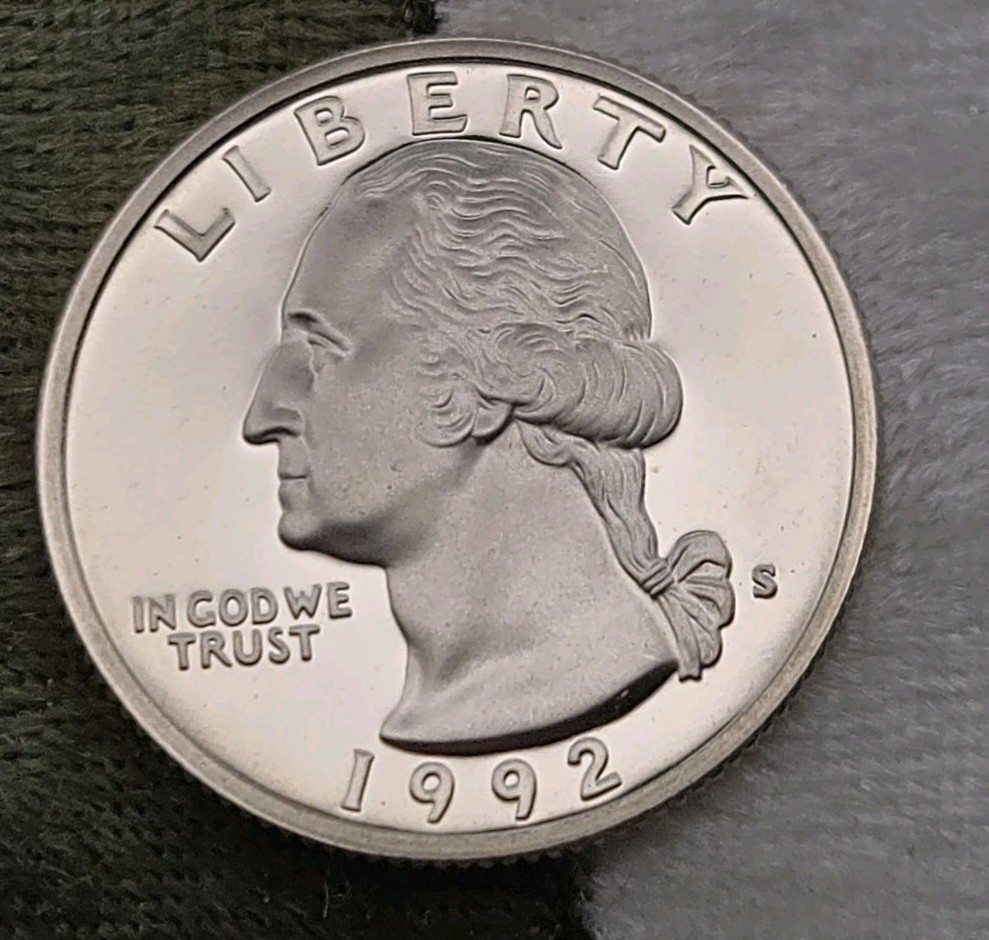 1992 Washington Quarter DeepCam Proof 25c Coin