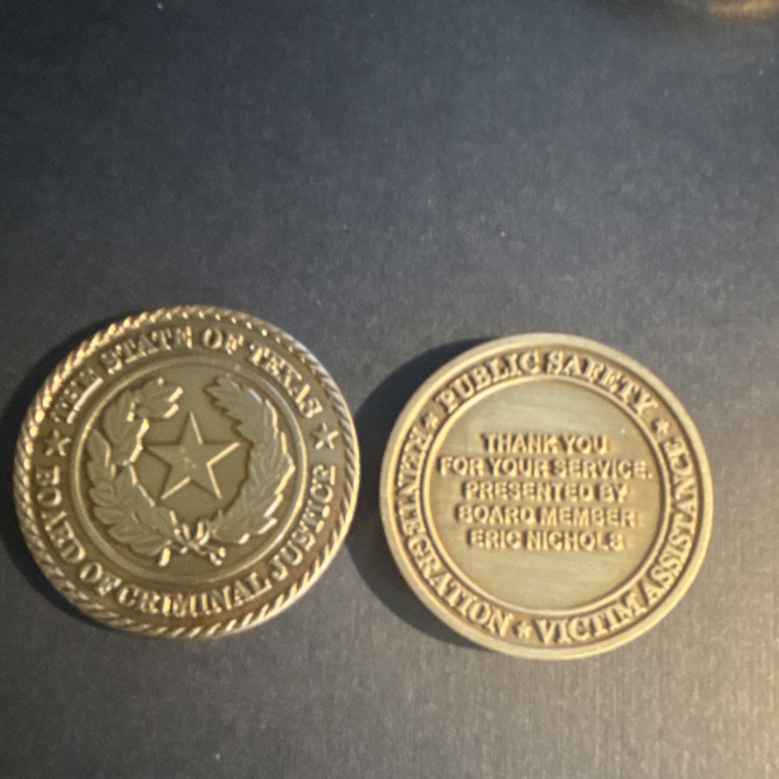 Texas Department of Criminal Justice Police Public Safety Challenge Coin