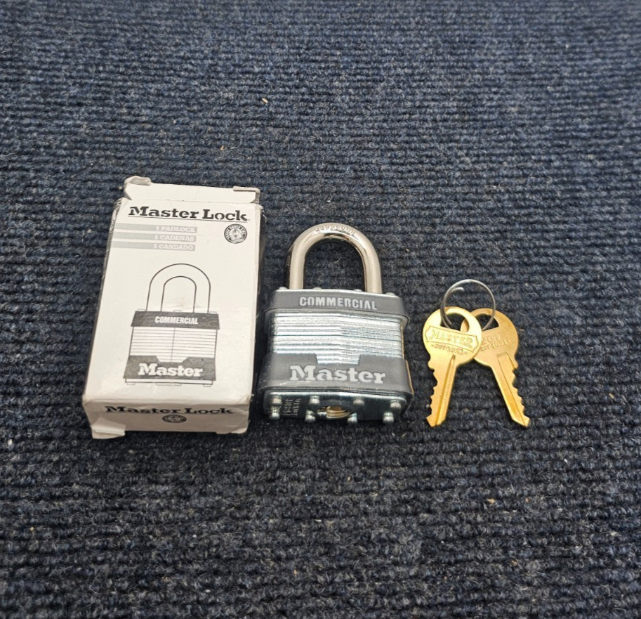 Master Lock 1KA: 2017 Commercial Padlock Body Steel With 2 Keys