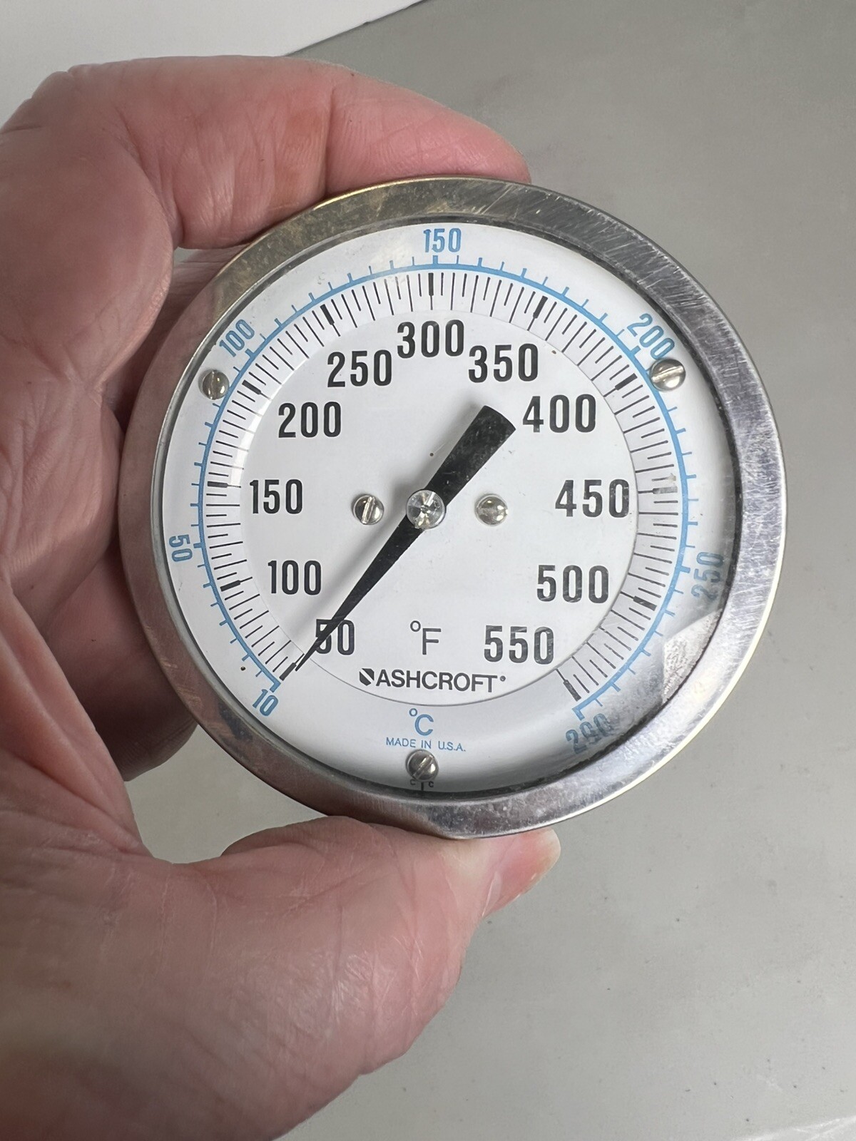 Ashcroft 50/550F Bimetal Thermometer STEM LENGTH 3.5 Inches