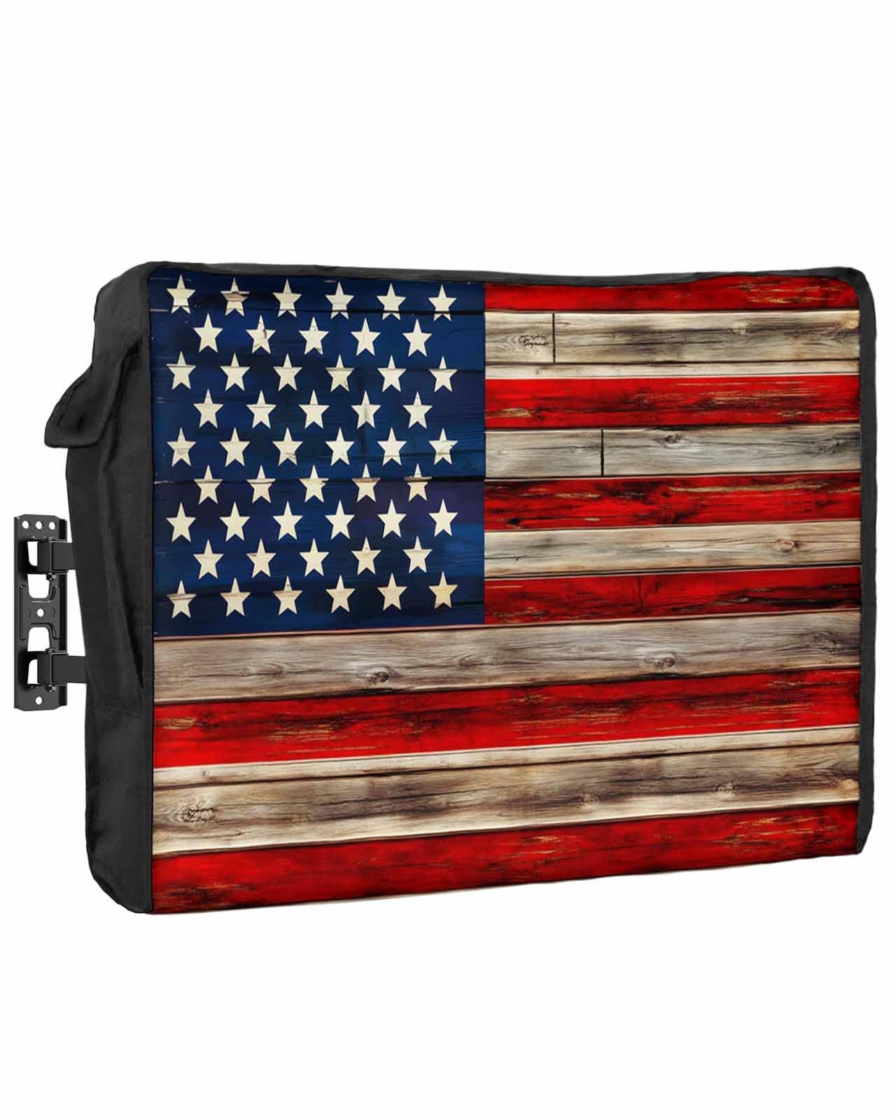 American Flag Outdoor TV Cover - 40 to 43 Inch, Retro
