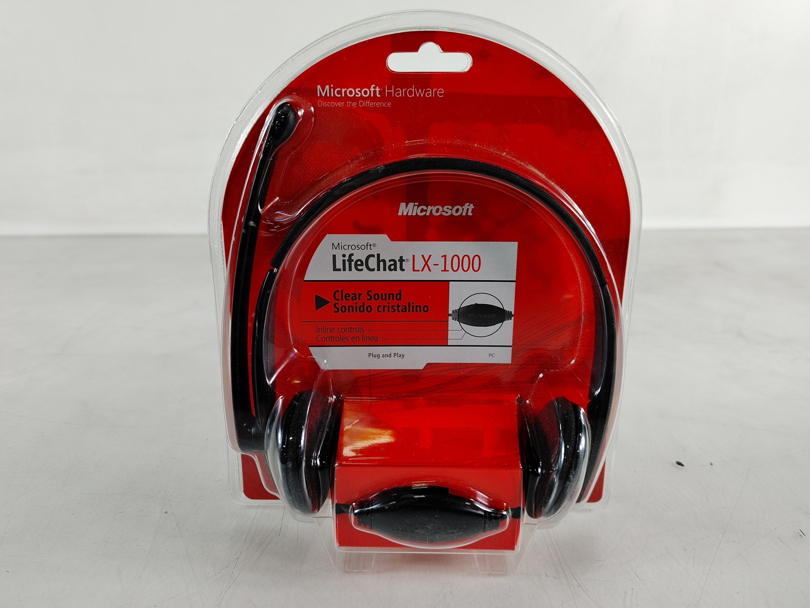 New Microsoft LX-1000 LifeChat Binaural Headset w/ Adjustable Boom Mic