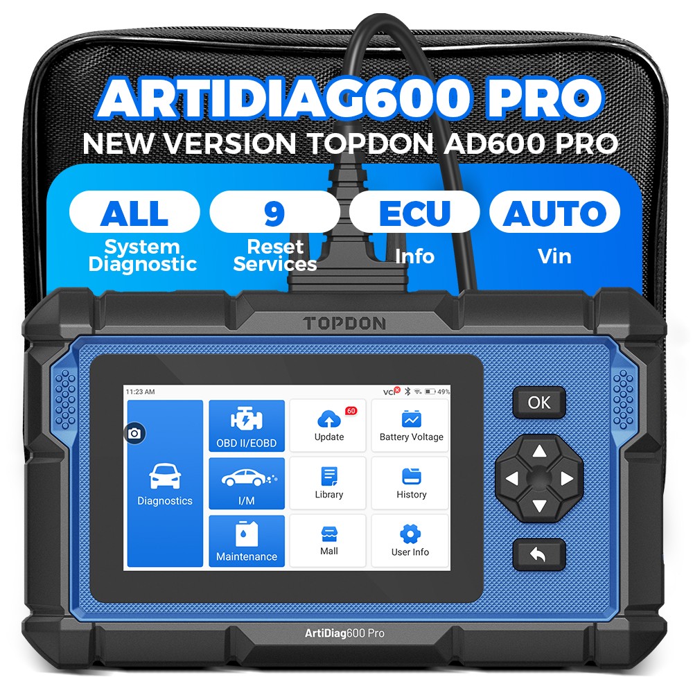 2025 TOPDON AD600 PRO All system Diagnostic Scanner Tool Engine ABS SRS SAS TPMS
